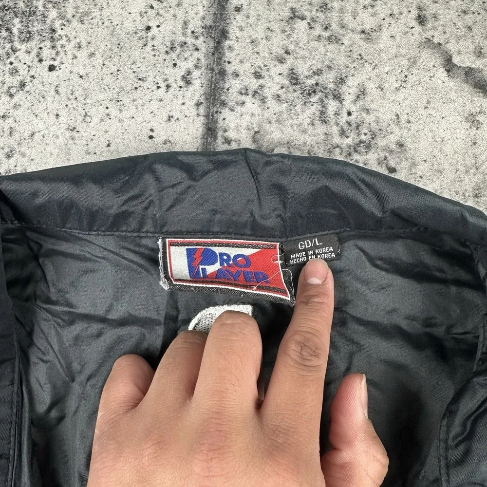 Vintage Chicago Bulls Jacket Mens L Windbreaker NBA Basketball Pro Player 90s - Picture 5 of 10